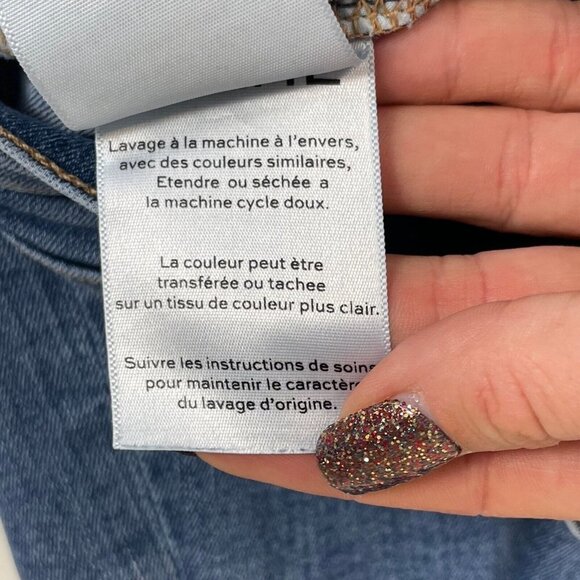 Frame Women Le High Waist Skinny Jeans Blue 30 Denim Pockets Medium Wash Zip USA - Picture 13 of 14